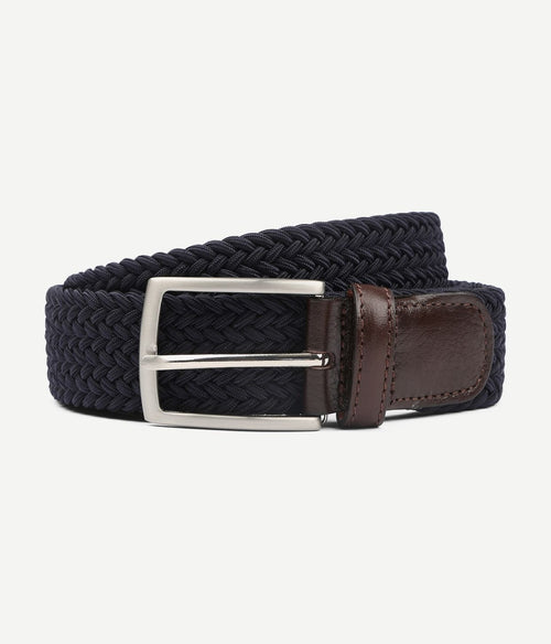 Profuomo geweven riem donkerblauw