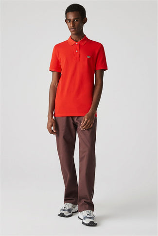 Lacoste poloshirt pique rood