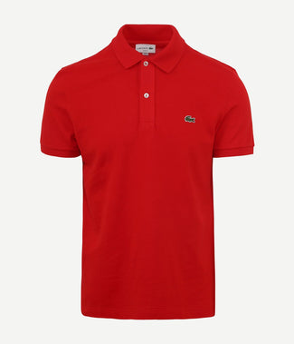 Lacoste poloshirt pique rood