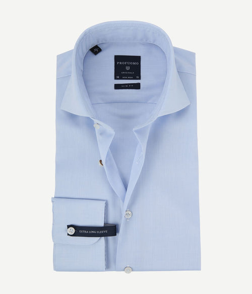 Profuomo shirt extra lange mouwen cutaway lichtblauw