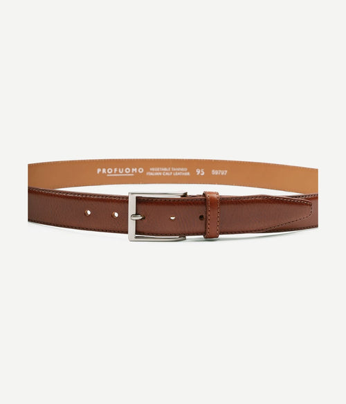 Profuomo leren riem cognac