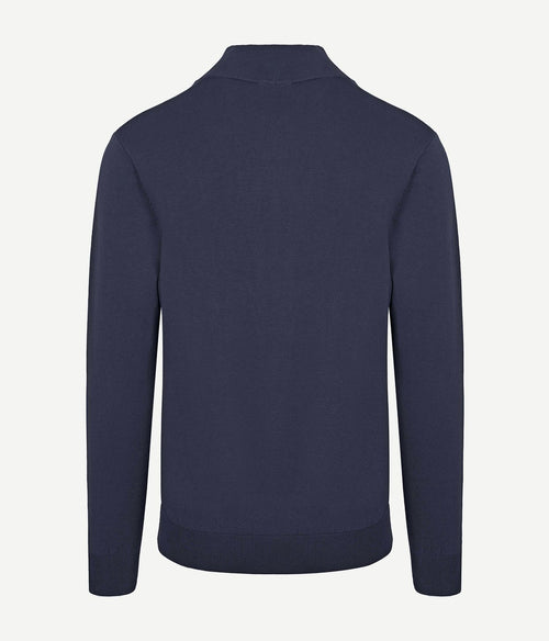 Profuomo halve rits pullover luxury donkerblauw