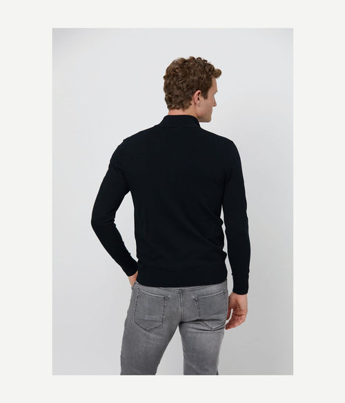 Profuomo halve rits pullover luxury donkerblauw