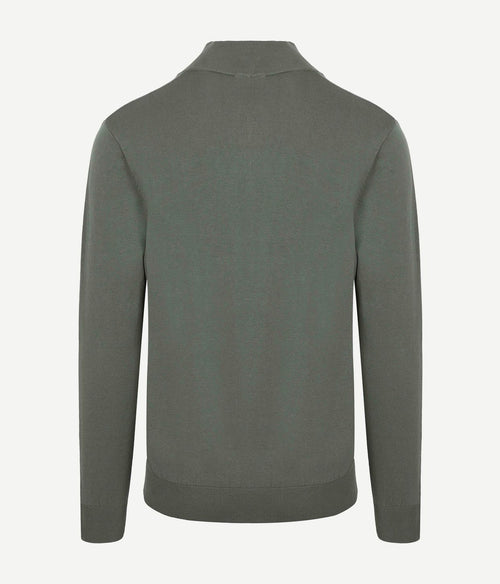 Profuomo halve rits pullover luxury groen