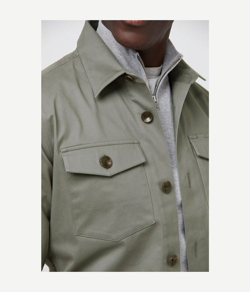 Profuomo overshirt basic groen