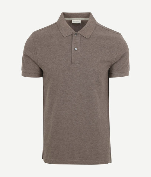 Profuomo piqué poloshirt taupe