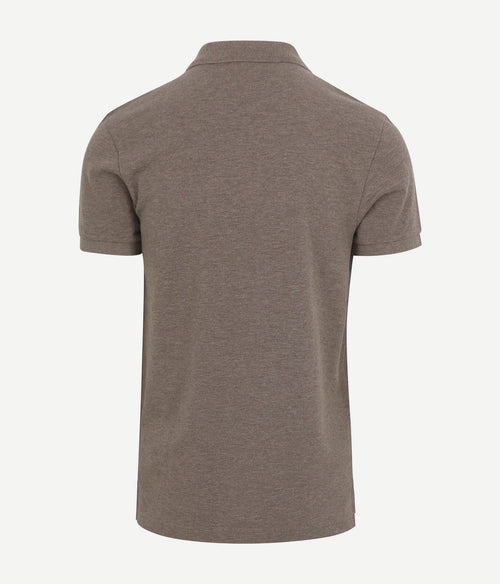 Profuomo piqué poloshirt taupe