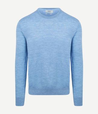 King essentials the john pullover merino lichtblauw