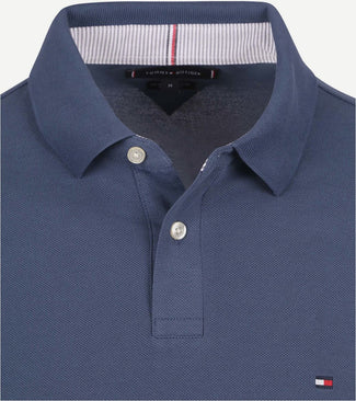 Tommy Hilfiger longsleeve polo donkerblauw