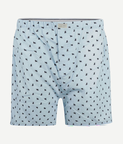 Steppin' out boxershort print leeuw lichtblauw