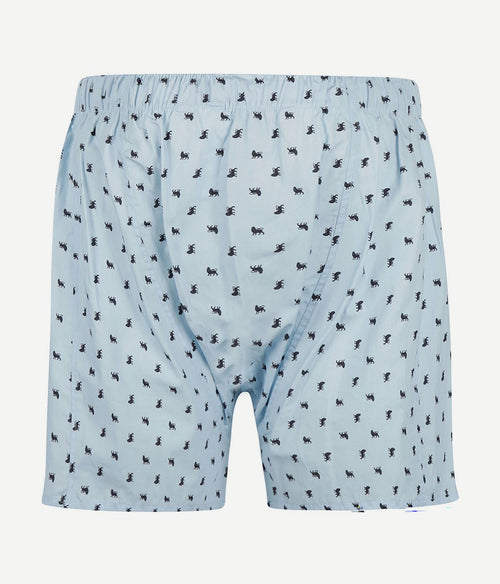 Steppin' out boxershort print leeuw lichtblauw