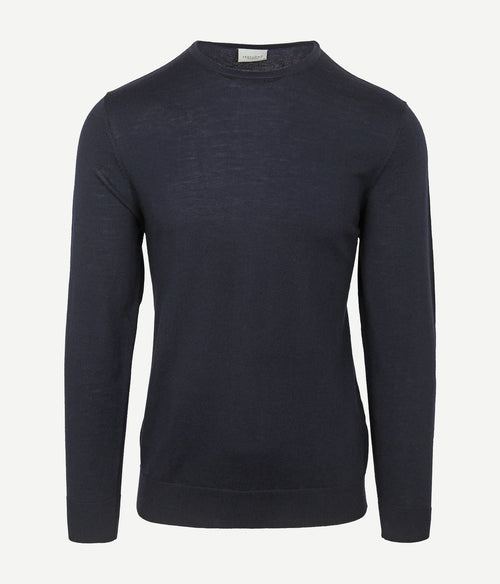 Profuomo pullover merinowol donkerblauw