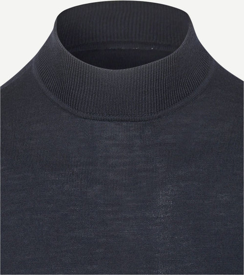 Profuomo turtleneck trui merino donkerblauw