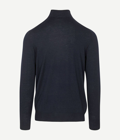 Profuomo turtleneck trui merino donkerblauw