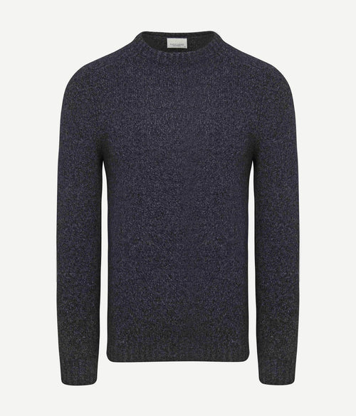 Profuomo pullover boiled wool donkerblauw