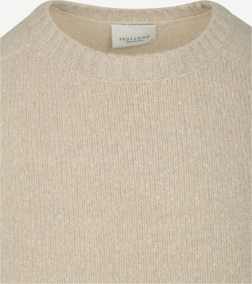 Profuomo pullover boiled wool ecru