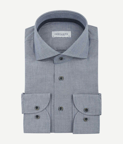 Profuomo overhemd flanel blauw