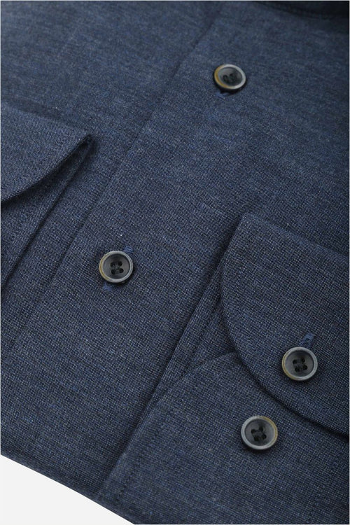 Profuomo overhemd flanel donkerblauw